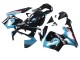2003-2004 Honda CBR600RR Motorcycle Fairings - Light Blue Red Glossy Black Dunlop Australia