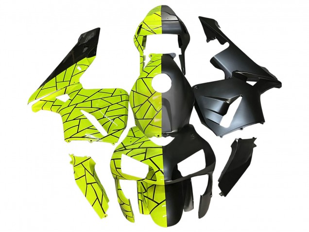2003-2004 Honda CBR600RR Motorcycle Fairings - Fluorescent Green Matte Black Australia