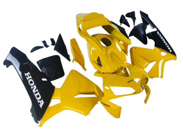 2003-2004 Honda CBR600RR Motorcycle Fairings - Yellow Glossy Black Australia