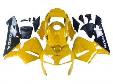 Affordable 2003-2004 Honda CBR600RR Motorcycle Fairings - Yellow Glossy Black Australia