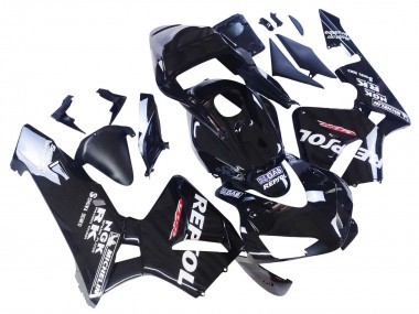 Affordable 2003-2004 Honda CBR600RR Motorcycle Fairings - Glossy Black White Repsol Australia