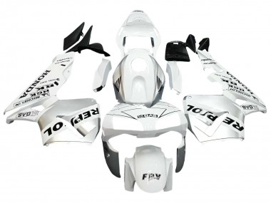 Affordable 2003-2004 Honda CBR600RR Motorcycle Fairings - White Silver Black Repsol Australia