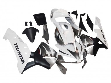 Affordable 2003-2004 Honda CBR600RR Motorcycle Fairings - White Matte Black Racing Australia