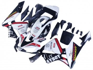 Affordable 2003-2004 Honda CBR600RR Motorcycle Fairings - White Red Glossy Black DENSO Rimont Australia