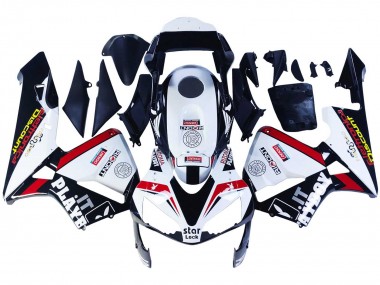 Affordable 2003-2004 Honda CBR600RR Motorcycle Fairings - White Red Glossy Black DENSO Rimont Australia