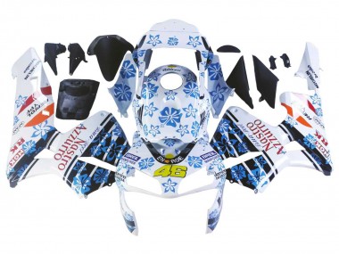 Affordable 2003-2004 Honda CBR600RR Motorcycle Fairings - White Blue Red Nastro Azzurro 46 Australia