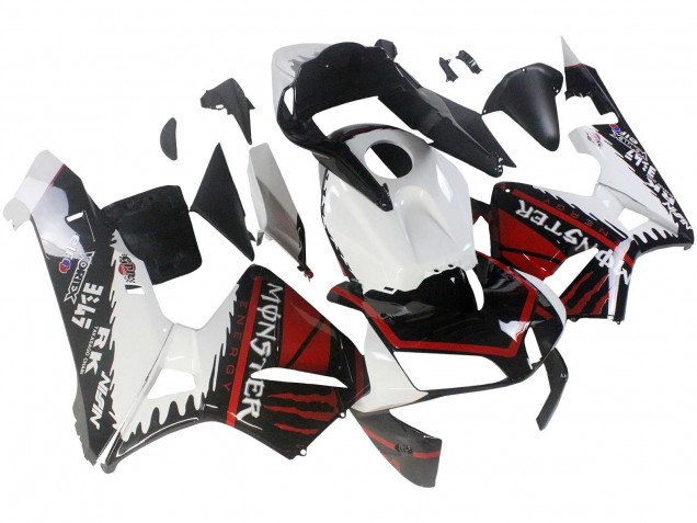 2003-2004 Honda CBR600RR Motorcycle Fairings - White Red Glossy Black Monster Australia