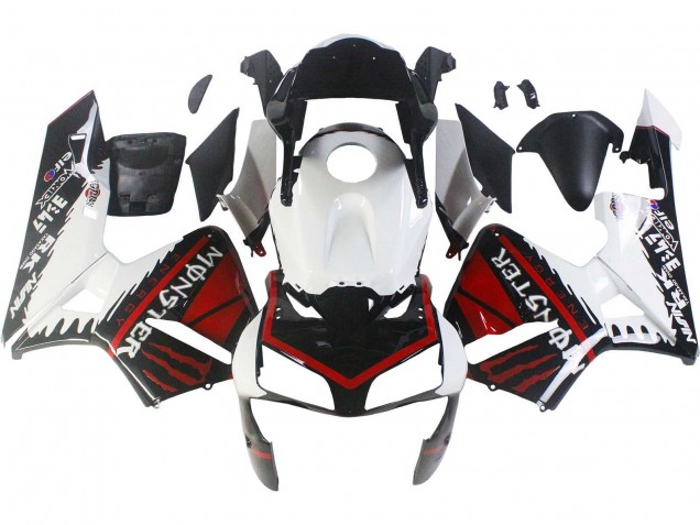 2003-2004 Honda CBR600RR Motorcycle Fairings - White Red Glossy Black Monster Australia