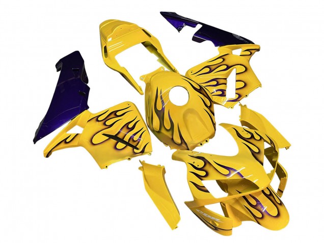 2003-2004 Honda CBR600RR Motorcycle Fairings - Yellow Black Flame Australia