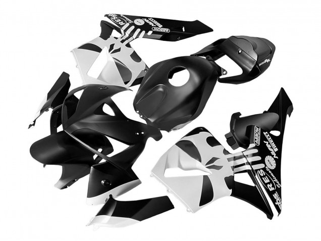 2005-2006 Honda CBR600RR Bike Fairings - Black White Australia