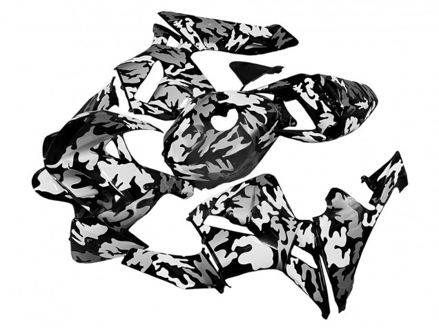 2005-2006 Honda CBR600RR Motorcycle Fairings - Black White Grey Camouflage Australia
