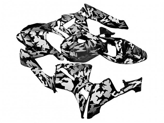 2005-2006 Honda CBR600RR Motorcycle Fairings - Black White Grey Camouflage Australia