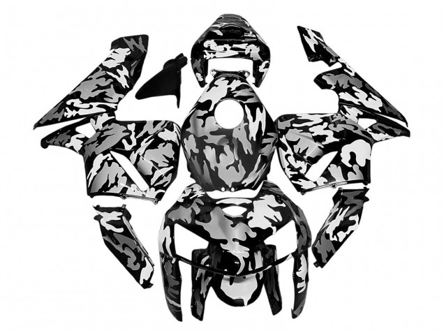 2005-2006 Honda CBR600RR Motorcycle Fairings - Black White Grey Camouflage Australia