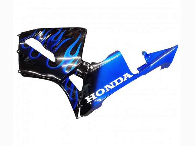 2005-2006 Honda CBR600RR Motorcycle Fairing - Glossy Black Blue Flame Australia