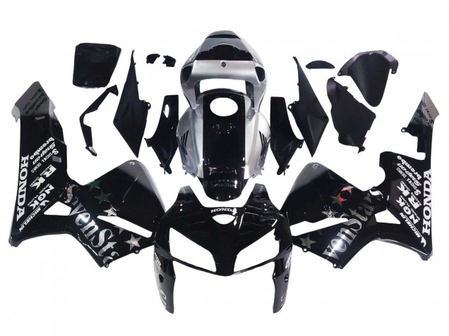 2005-2006 Honda CBR600RR Motorcycle Fairings - Black Silver SevenStars Australia
