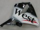 2005-2006 Honda CBR600RR Motorcycle Fairings - Glossy Black White West Australia