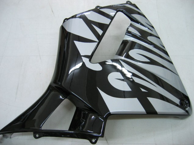 2005-2006 Honda CBR600RR Motorcycle Fairings - Glossy Black Grey Flame Australia