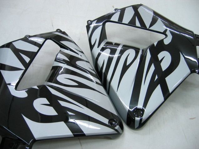 2005-2006 Honda CBR600RR Motorcycle Fairings - Glossy Black Grey Flame Australia
