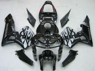 Affordable 2005-2006 Honda CBR600RR Motorcycle Fairings - Glossy Black Grey Flame Australia