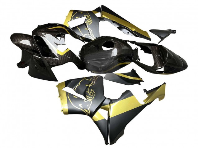 2005-2006 Honda CBR600RR Motorcycle Fairings - Black Gold Carbon Fiber Australia