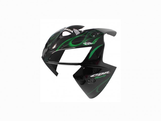 2005-2006 Honda CBR600RR Motorcycle Fairings - Glossy Black Green Flame Australia