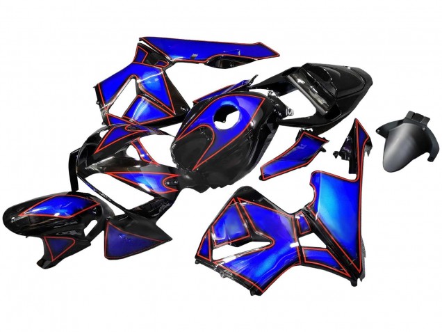 2005-2006 Honda CBR600RR Motorcycle Fairings - Blue Black with Red Line Australia
