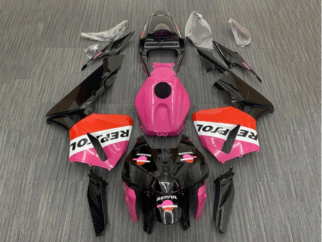 2005-2006 Honda CBR600RR Motorcycle Fairings - Pink Red Black Repsol Australia