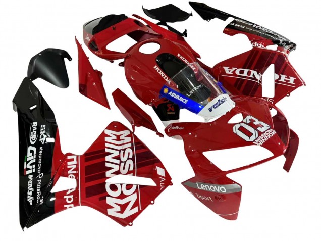 2005-2006 Honda CBR600RR Motorcycle Fairings - Red Black Valsir 03 Australia