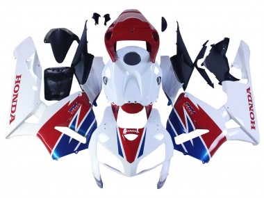 Affordable 2005-2006 Honda CBR600RR Motorcycle Fairing - White Red Blue HRC Australia