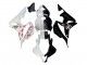 2007-2008 Honda CBR600RR Motorcycle Fairings - White Cherry Blossom Glossy Black Split Australia