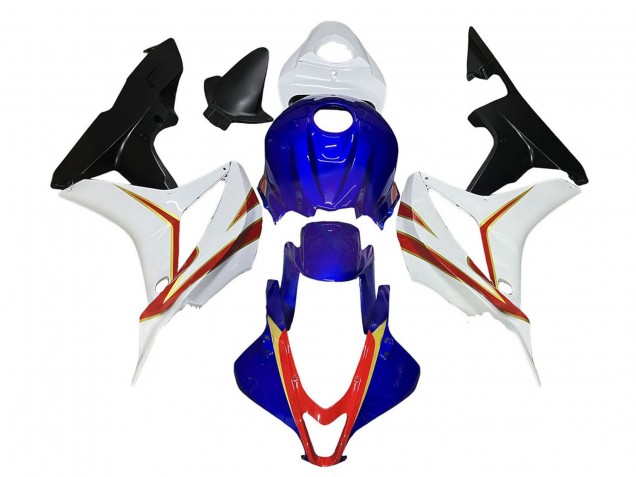 2007-2008 Honda CBR600RR Motorcycle Fairings - White Blue Red Glossy Black Australia