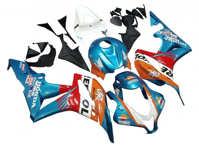 2007-2008 Honda CBR600RR Motorcycle Fairings - Orange White Red Blue Repsol Australia
