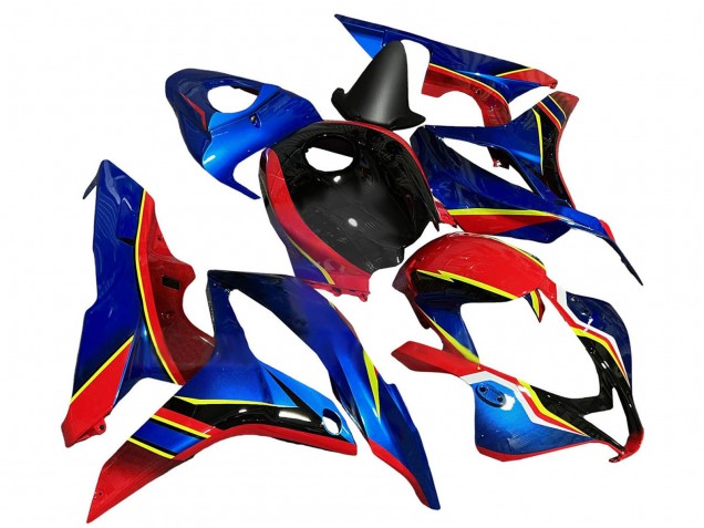 2007-2008 Honda CBR600RR Motorcycle Fairings - Blue Red Yellow Glossy Black Australia