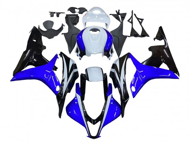 2007-2008 Honda CBR600RR Motorcycle Fairing - White Blue Glossy Black Australia