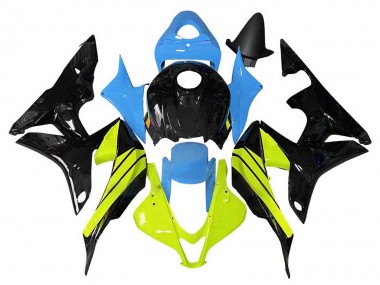 Affordable 2007-2008 Honda CBR600RR Motorcycle Fairings - Blue Yellow Glossy Black Australia
