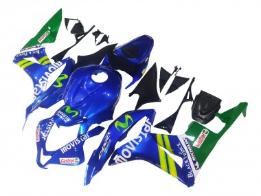 Affordable 2007-2008 Honda CBR600RR Motorcycle Fairings - Blue Green MoviStar Castrol Australia