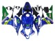 2007-2008 Honda CBR600RR Motorcycle Fairings - Blue Green MoviStar Castrol Australia