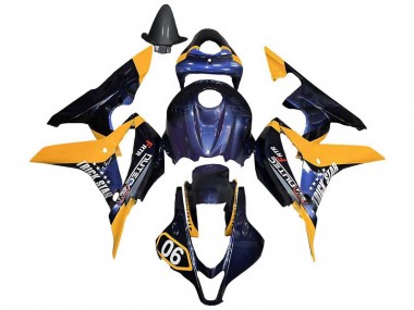 Affordable 2007-2008 Honda CBR600RR Motorcycle Fairings - Orange Dark Blue Trick Star 06 Australia