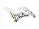 2007-2008 Honda CBR600RR Motorcycle Fairing - White Gold Glossy Black Playboy Australia