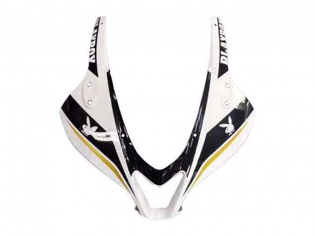 2007-2008 Honda CBR600RR Motorcycle Fairing - White Gold Glossy Black Playboy Australia