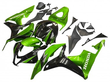 Affordable 2007-2008 Honda CBR600RR Motorcycle Fairing Kits - Green Glossy Black Australia