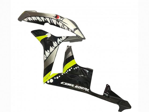 2007-2008 Honda CBR600RR Motorcycle Fairings - Grey Fluorescent Yellow Shark Australia
