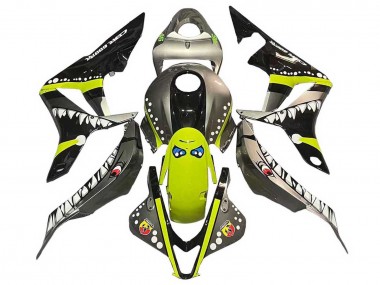 Affordable 2007-2008 Honda CBR600RR Motorcycle Fairings - Grey Fluorescent Yellow Shark Australia
