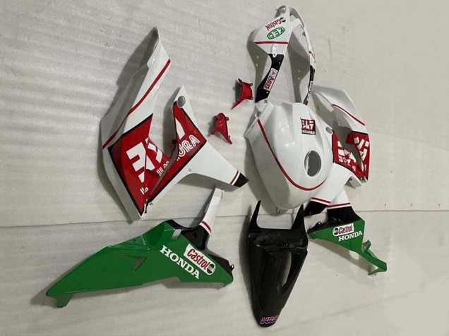 2007-2008 Honda CBR600RR Motorcycle Fairings - White Green Red Castrol Australia