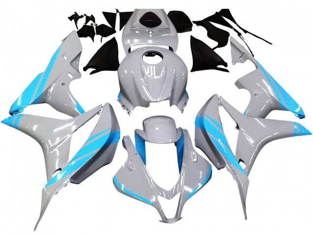 2007-2008 Honda CBR600RR Motorcycle Fairings - Glossy Grey Light Blue Australia