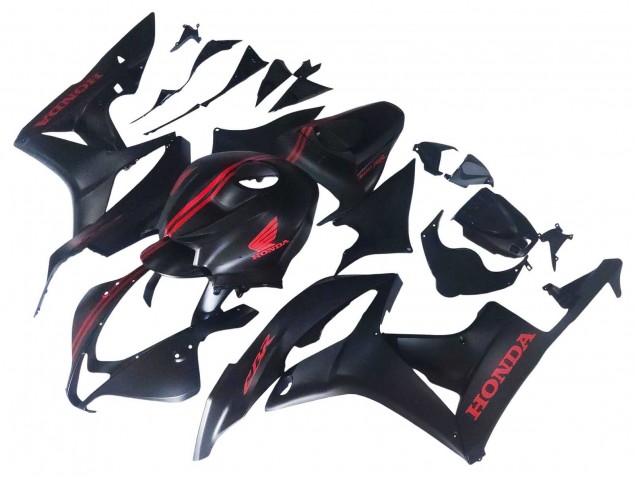 2007-2008 Honda CBR600RR Motorcycle Fairings - Matte Black Red Australia