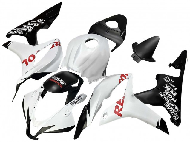 2007-2008 Honda CBR600RR Motorcycle Fairings - White Matte Black Red Repsol Australia