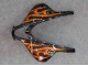 2007-2008 Honda CBR600RR Motorcycle Fairings - Glossy Black Orange Flame Australia