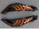 2007-2008 Honda CBR600RR Motorcycle Fairings - Glossy Black Orange Flame Australia