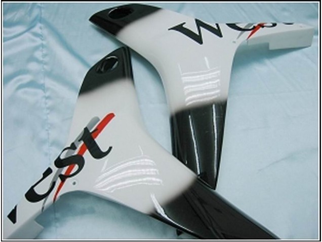 2007-2008 Honda CBR600RR Motorcycle Fairings - Glossy Black White West Australia